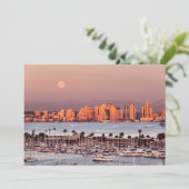 Volledige maan over San Diego Bedankkaart (Staand voorkant)