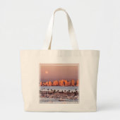 Volledige maan over San Diego Grote Tote Bag (Voorkant)