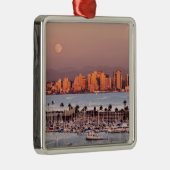 Volledige maan over San Diego Metalen Ornament (Rechts)