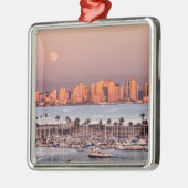 Volledige maan over San Diego Metalen Ornament (Links)
