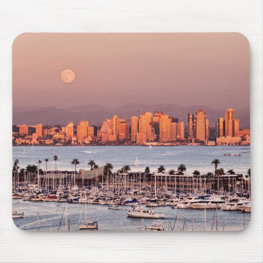 Volledige maan over San Diego Muismat (Voorkant)