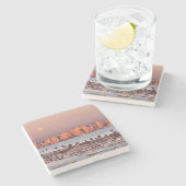 Volledige maan over San Diego Stenen Onderzetter (Zijkant)