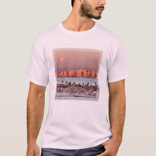 Volledige maan over San Diego T-shirt