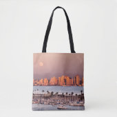 Volledige maan over San Diego Tote Bag (Voorkant)