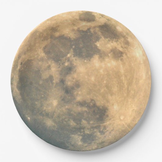 Volledige maan papieren bordje (Voorkant)