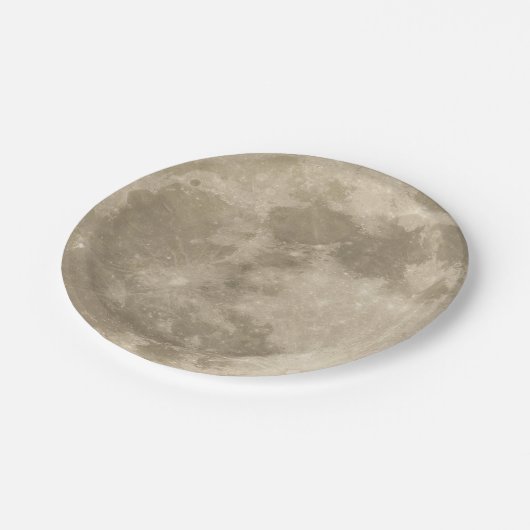 Volledige maan papieren bordje (Gekanteld)