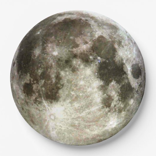 Volledige maan papieren bordje (Voorkant)