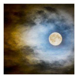 Volledige maan perfect poster