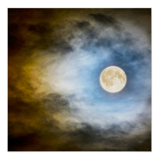 Volledige maan perfect poster (Voorkant)