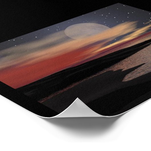 Volledige maan poster (Hoek)