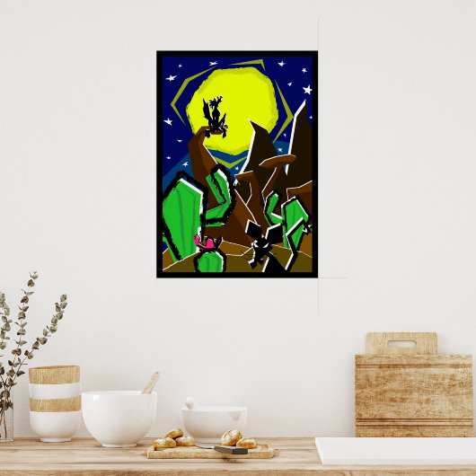 Volledige maan poster (Keuken)