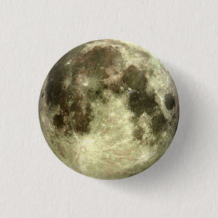 Volledige maan ronde button 3,2 cm