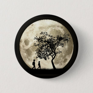 Volledige maan ronde button 5,7 cm