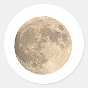 Volledige maan ronde sticker