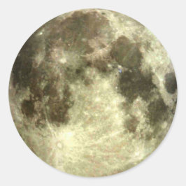 Volledige maan ronde sticker