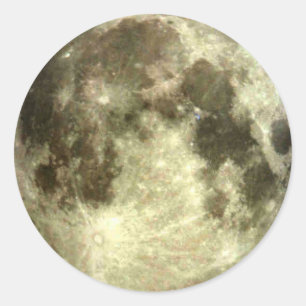 Volledige maan ronde sticker