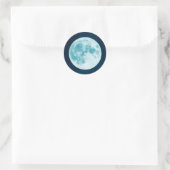 Volledige maan ronde sticker (Tas)