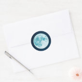 Volledige maan ronde sticker (Envelop)