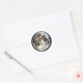 Volledige maan ronde sticker (Envelop)
