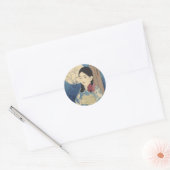 Volledige maan ronde sticker (Envelop)