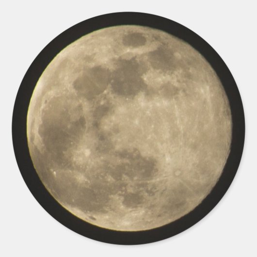 Volledige maan ronde sticker (Voorkant)