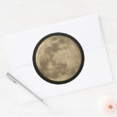 Volledige maan ronde sticker (Envelop)