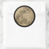 Volledige maan ronde sticker (Tas)