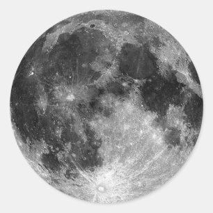 Volledige maan ronde sticker