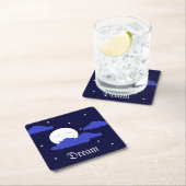 Volledige maan 's middernacht en sterren kartonnen onderzetters (Insitu)