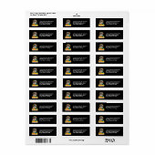 Volledige maan, schedel en blauwe pompoen op nacht etiket (Full Sheet)