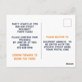 Volledige maan schedel whitch Halloween Party uitn Briefkaart (Achterkant)