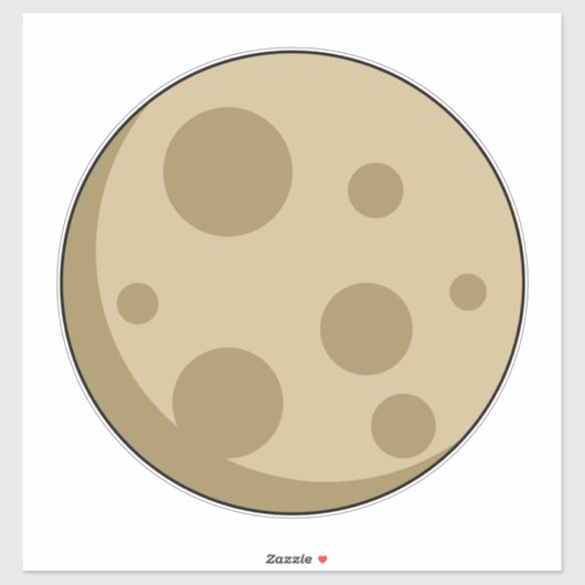 Volledige maan sticker (Vel)