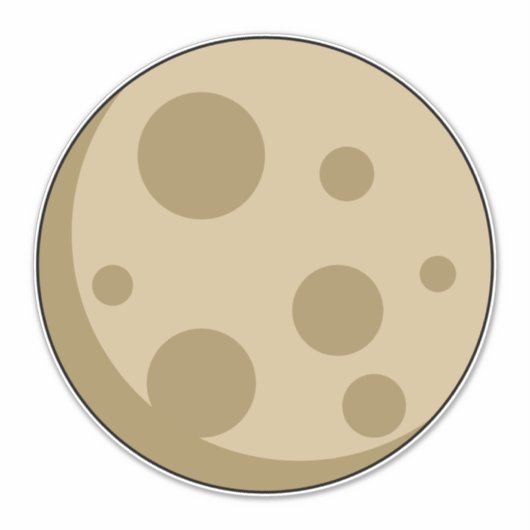 Volledige maan sticker (Voorkant)