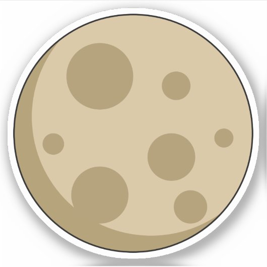 Volledige maan sticker (Voorkant)