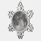 Volledige maan tin sneeuwvlok ornament (Rechts)