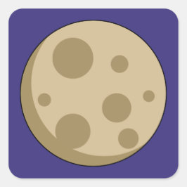 Volledige maan vierkante sticker