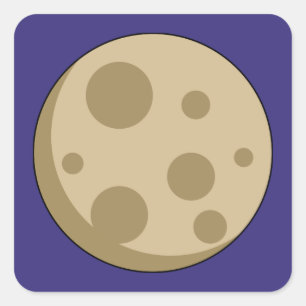 Volledige maan vierkante sticker