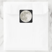 Volledige maan vierkante sticker (Tas)