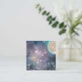 Volledige maan vierkante visitekaartje (Staand voorkant)