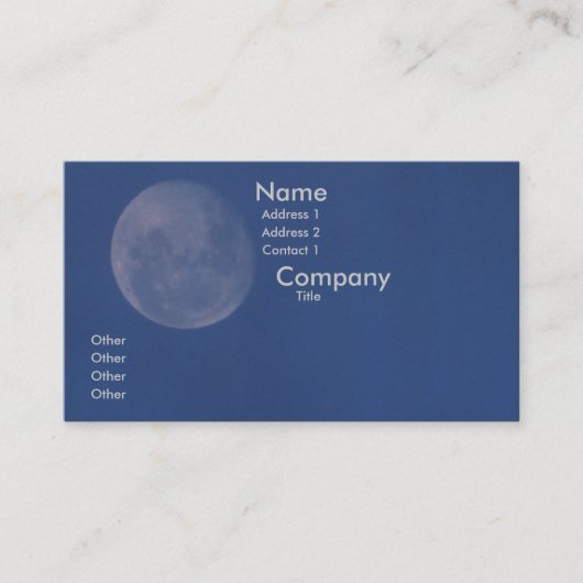 Volledige maan visitekaartje (Voorkant)