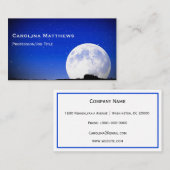 Volledige maan visitekaartje (Voorkant / Achterkant)