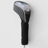 Volledige maanfoto met monogram en naam golfheadcover (Schuin)