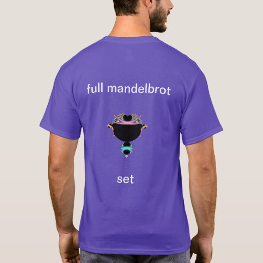 Volledige mandelbrot stelt blauw en roze T-shirt i (Achterkant)