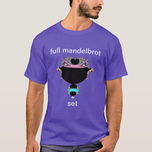 Volledige mandelbrot stelt blauw en roze T-shirt i (Voorkant)