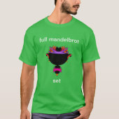 Volledige mandelbrot stelt zwart en paars T-shirt (Voorkant)