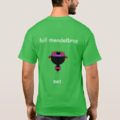 Volledige mandelbrot stelt zwart en paars T-shirt  (Achterkant)