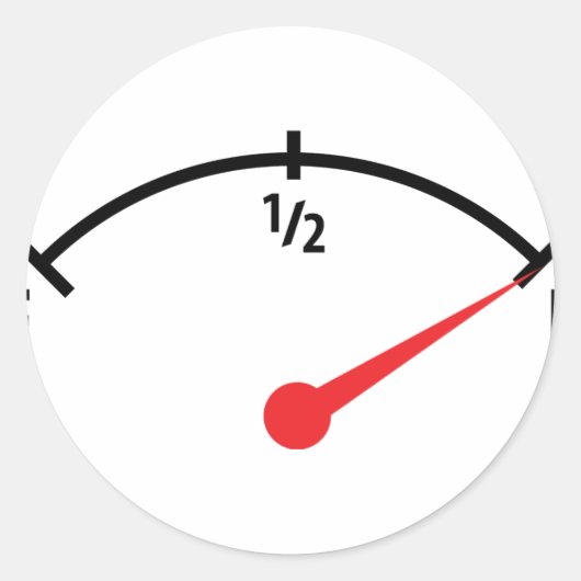 volledige meter voor de brandstoftankindicator ronde sticker (Voorkant)