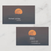 Volledige Monogram-visitekaartje voor Moon Visitekaartje (Voorkant / Achterkant)