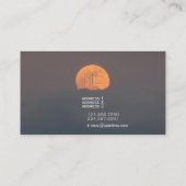 Volledige Monogram-visitekaartje voor Moon Visitekaartje (Achterkant)