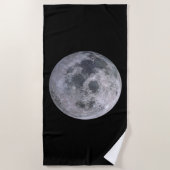 VOLLEDIGE MOON Aangepaste keuzeknop Strandlaken (Voorkant)